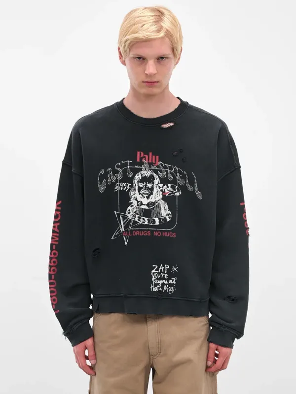 25FW Fashion Streetwear PALY Hoodies Men Woman Vintage Washed Do Old Print Damaged Hip Hop Loose Hooded Pullovers — image 9
