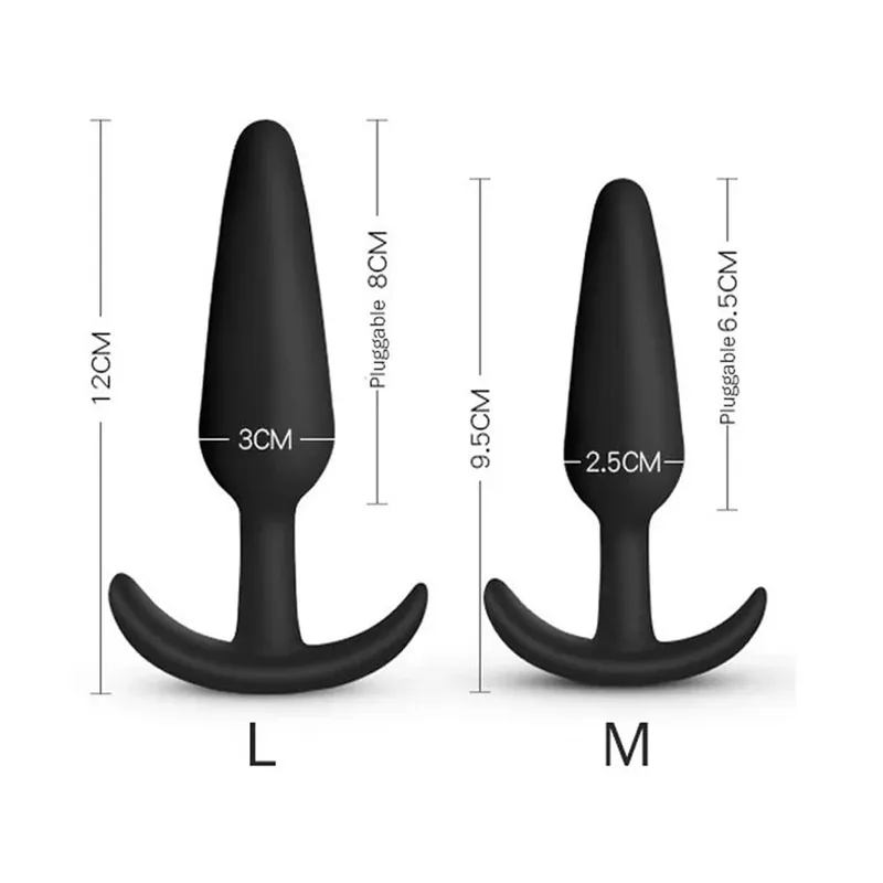 3 forskellige størrelser analprop blød silikone anal buttplugstimulator Voksen sexlegetøj til mænd/kvinder prostata massager analtræner