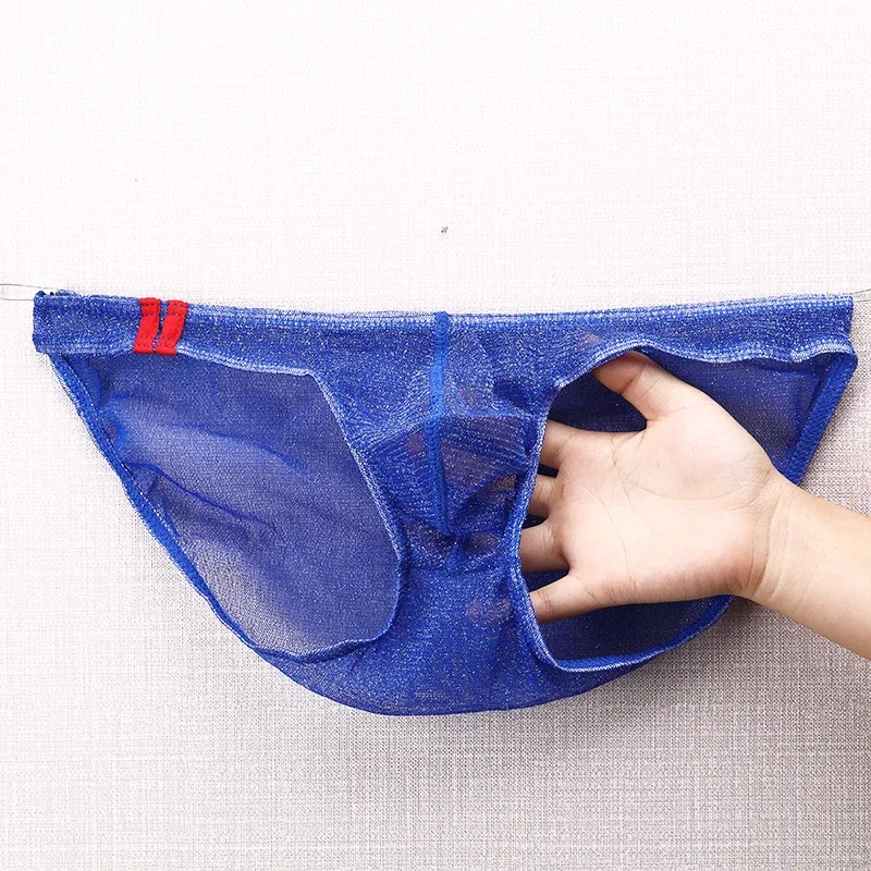 Sous-vêtements pour hommes, slips Ultra fins, taille basse, culotte respirante en maille — image 27