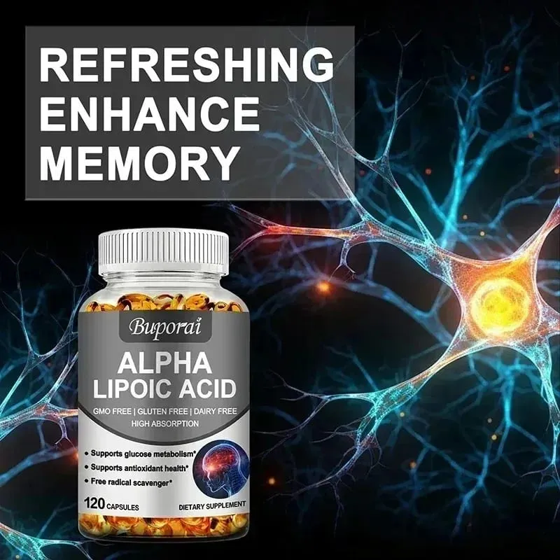 Alpha Lipoic Acid 600mg - Powerful Antioxidants Skin Care Protecting Liver Brain and Nerve Health Energy Metabolism — image 5