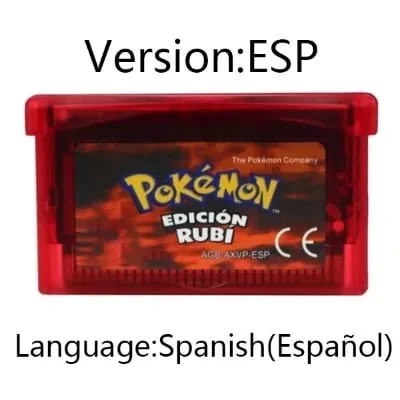 GBA Video Game Cartridge Console Card Pokemon Emerald Ruby FireRed LeafGreen Sapphire Multi-language for GBA/NDS