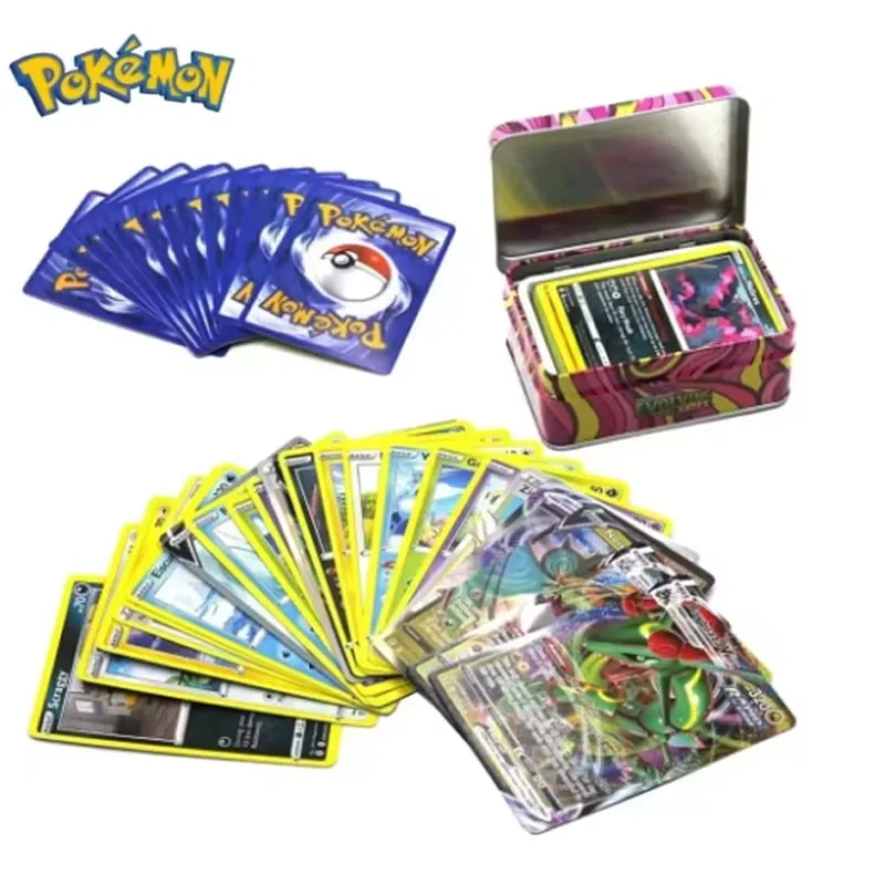 *NEW SALE 42pcs/set Pokémon Iron Metal Box Battle Toys Lost Box with Game Anime Cards!! — image 4