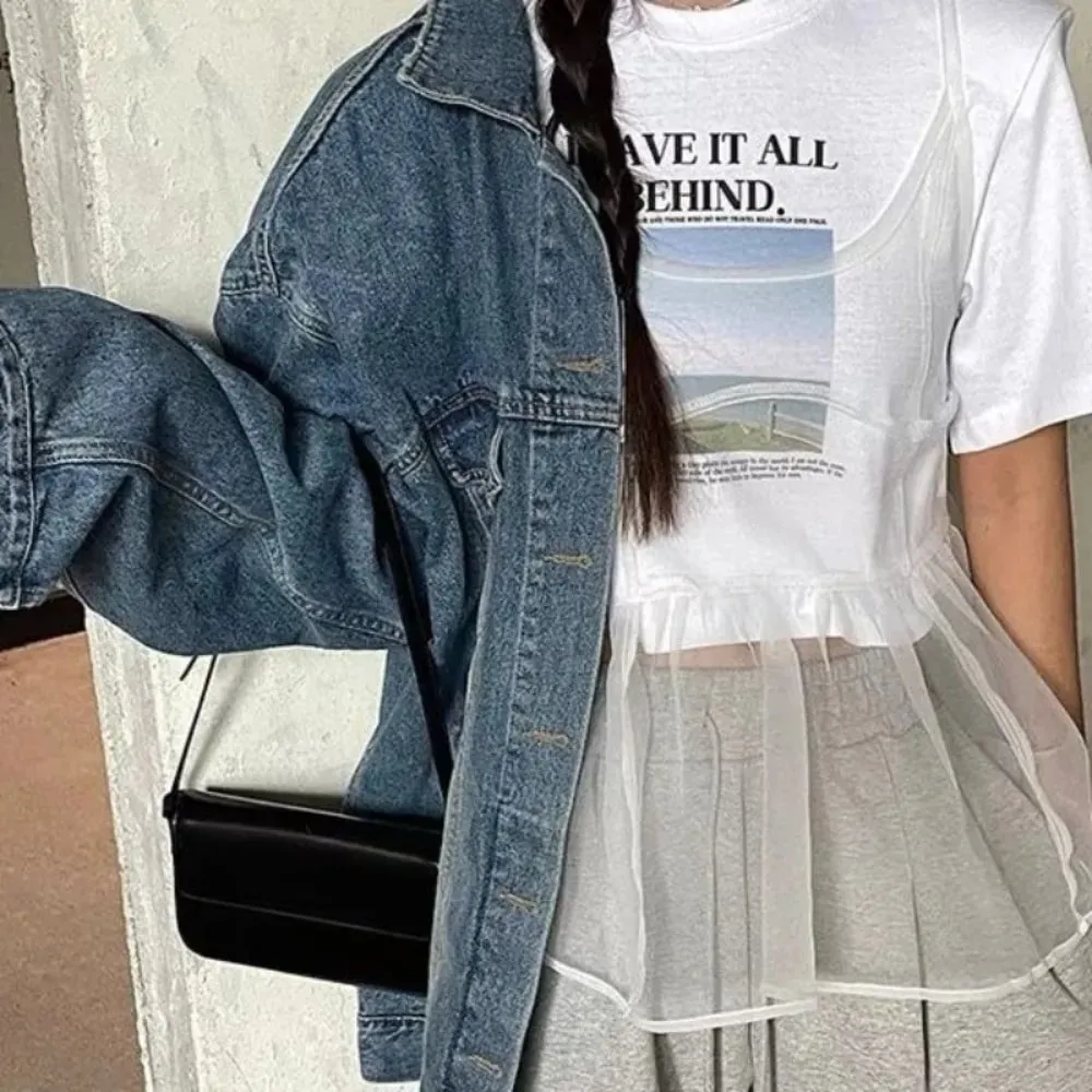 Neploe French Style Sweet Ruffles Sleeveless Vest Loose New Fresh Korea Chic Tank All-match Slim Bud Sling Hot Sell Minority Top
