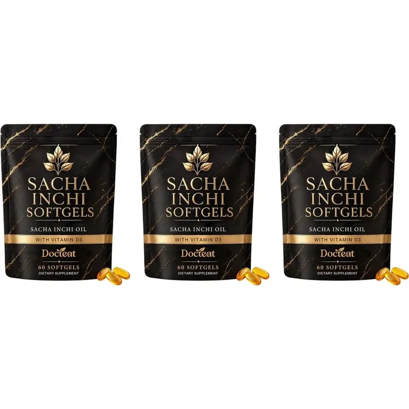 Docteat Sacha Inchi Oil Softgels with Lichen-Derived Vitamin D3 for Bone and Immune Support and Softgel Absorption 60 Softgels — image 8