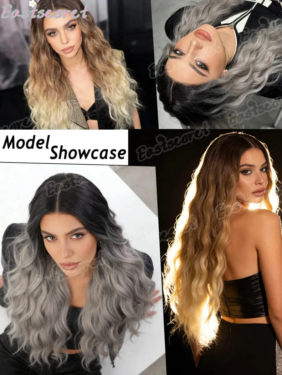 Synthetic Long Clip In One Piece Hair Extension 5 Clips V-Shaped Clip In Hair Extensions Heat Resistant Fake Hair — image 3