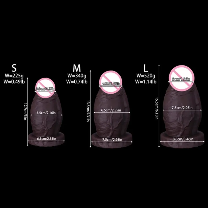 جديد واقعي كبير ضخم سميك شرجي دسار بعقب المكونات العملاقة الكبيرة لينة سيليكون شرجي التوصيل المتوسع التدريب الكبار الجنس لعب للنساء — image 9