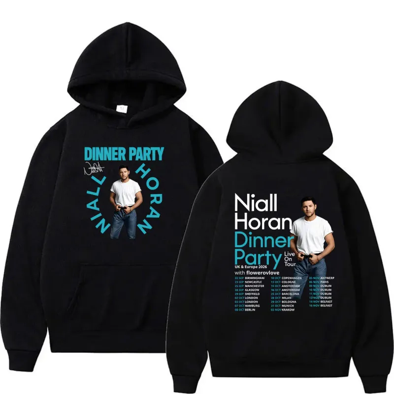 Niall Horan Dinner Party Live on Tour 2026 Hoodie Men's Hip Hop Vintage Pullover Sweatshirt Unisex Long Sleeve Oversized Hoodies — image 1