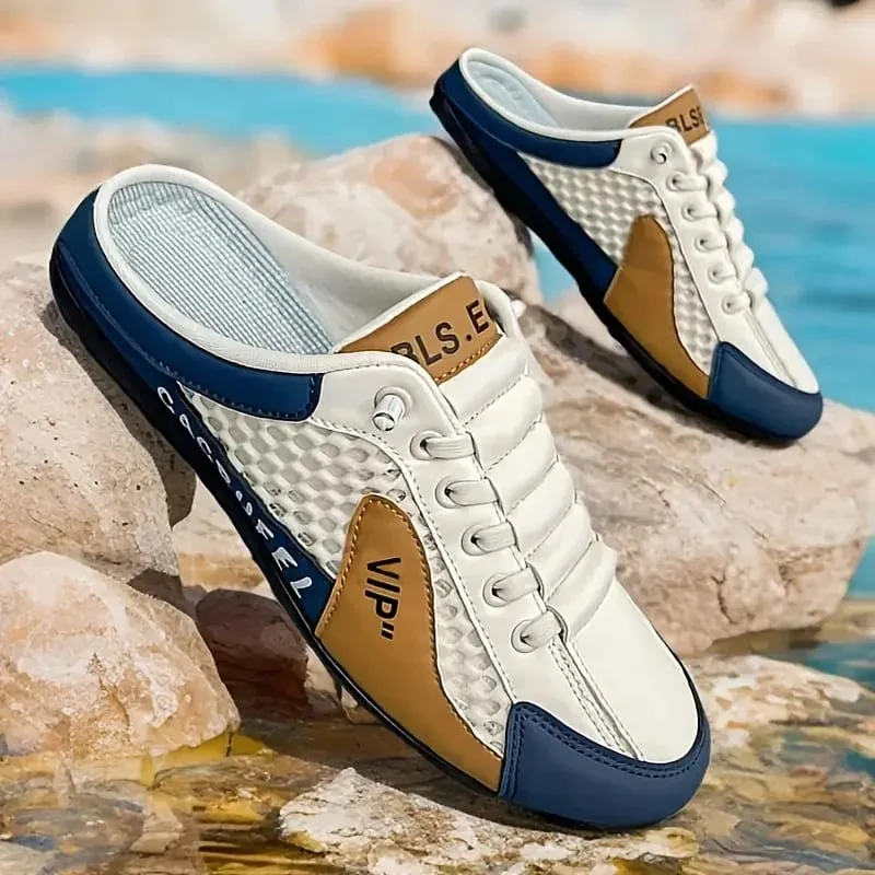 Fesyen Lelaki Selipar Separuh tapak kaki lembut Lelaki Musim Panas Kasut Kasual Bawah Bergaya Sneakers Tapak Lembut Zapatos De Hombre Plus Saiz 48