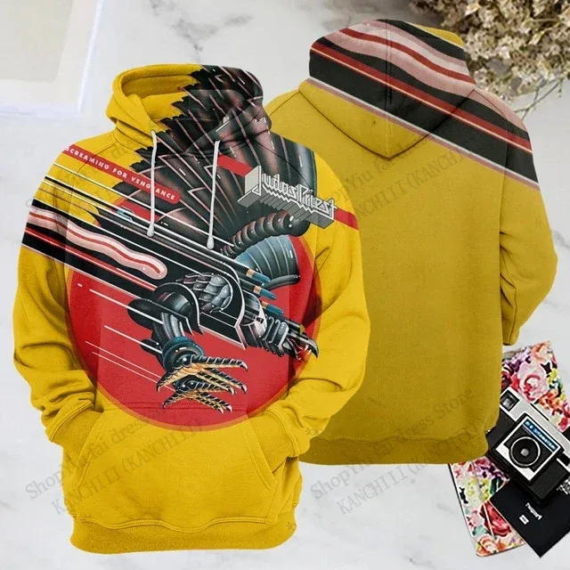 Rock Band Judas Priest 3d Print Hoodies Men Women Fashion Sports Hoodie Sweatshirt Coat Mens Sweats Men Clothes Comfort Moletom — image 4