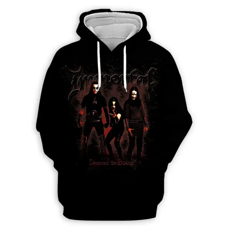 Black Metal Rock Immortal 3D Print Hoodies Men Women Fashion Casual Sweatshirts Oversized Hoodie Pullovers Tracksuit Clothing — image 30