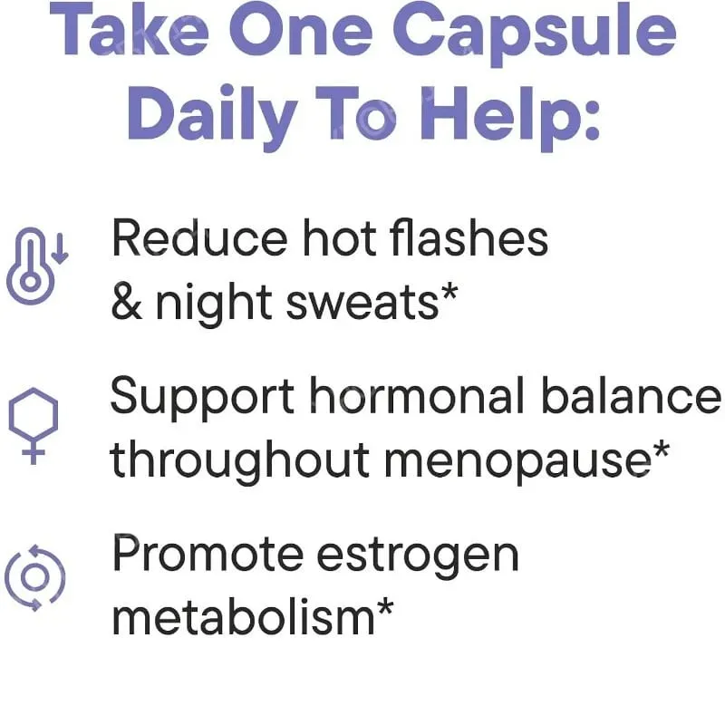 Menopause Probiotics for Women Hormonal Balance Hot Flashes Night Sweats Gut Health Resveratrol & Omega 30 Capsules — image 4