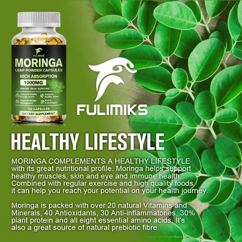 Buy 2 Get 2 Free! Pure Moringa Leaf Powder Supplement Energy Metabolism and Immune Support Weight Management Non-GMO — image 6