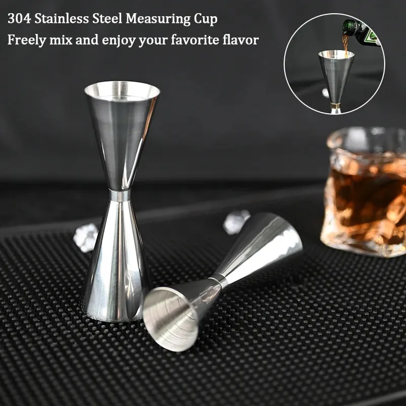 30/45/60/90ml Measuring Cup 304 Stainless Steel Measure Cup Cocktail Shot Drink Spirit Jigger Mixed Beaker Liquid Measuring Cups — image 2