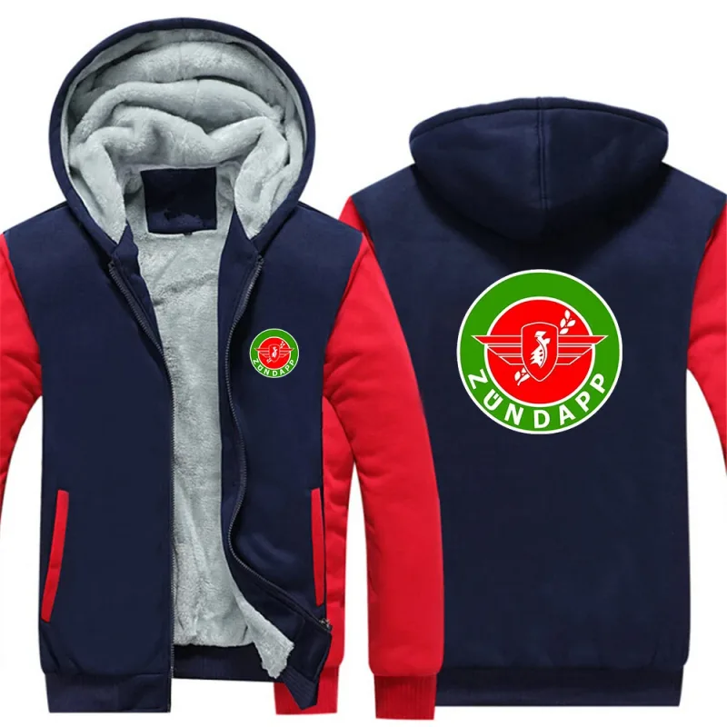 Men's Jackets Winter Hooded Warm Coat 2026 Zundapp Motorcycles Logo Print Plush Casual Thicken Lined Fleece Clothing Hoodies — image 6