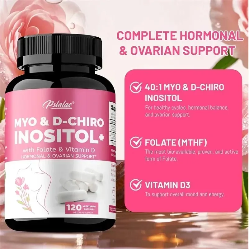 MYO & D-CHIRO INOSITOL - Rich in Vitamins Supports Women's Health and Ovarian Function Improves Immunity Hormone Balance