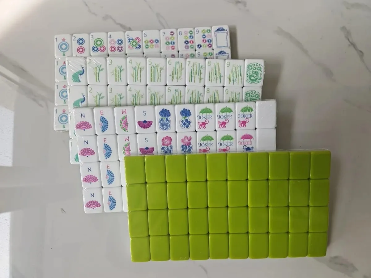 In Stock Hot American Mahjong Set 160 Tiles 4-Layer Acrylic Mah Jongg Sets Portable Travel Mahjong Game Tiles Adult Indoor Games — image 13