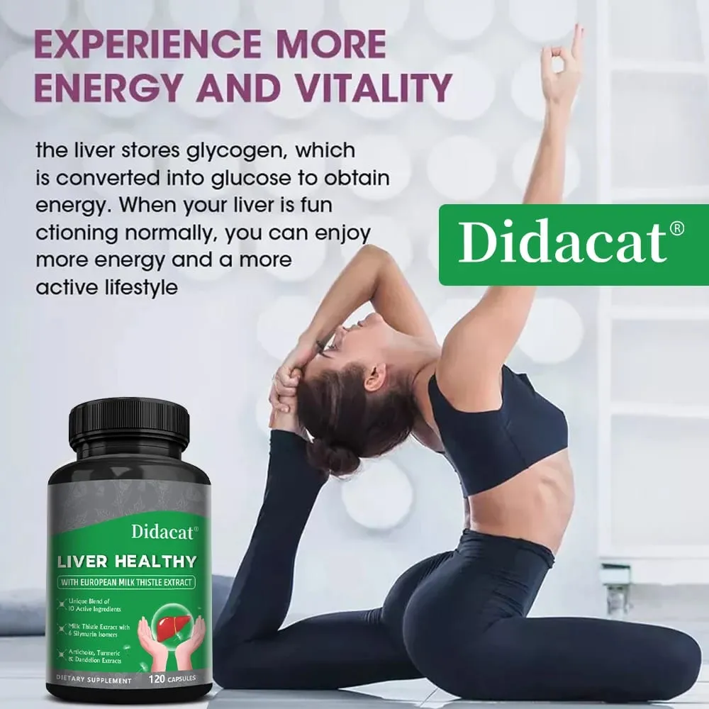 Natural Artichoke + Milk Thistle Extract - A Cleansing Detoxifying Supplement for Liver Health Immune Support and Skin Health