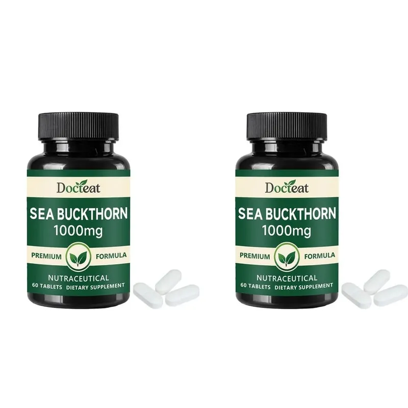 Docteat Sea Buckthorn 1000mg Tablets Daily Immune Function Support Antioxidant Nutrition Vitamin C Zinc Vitamin D3 60 Tablets