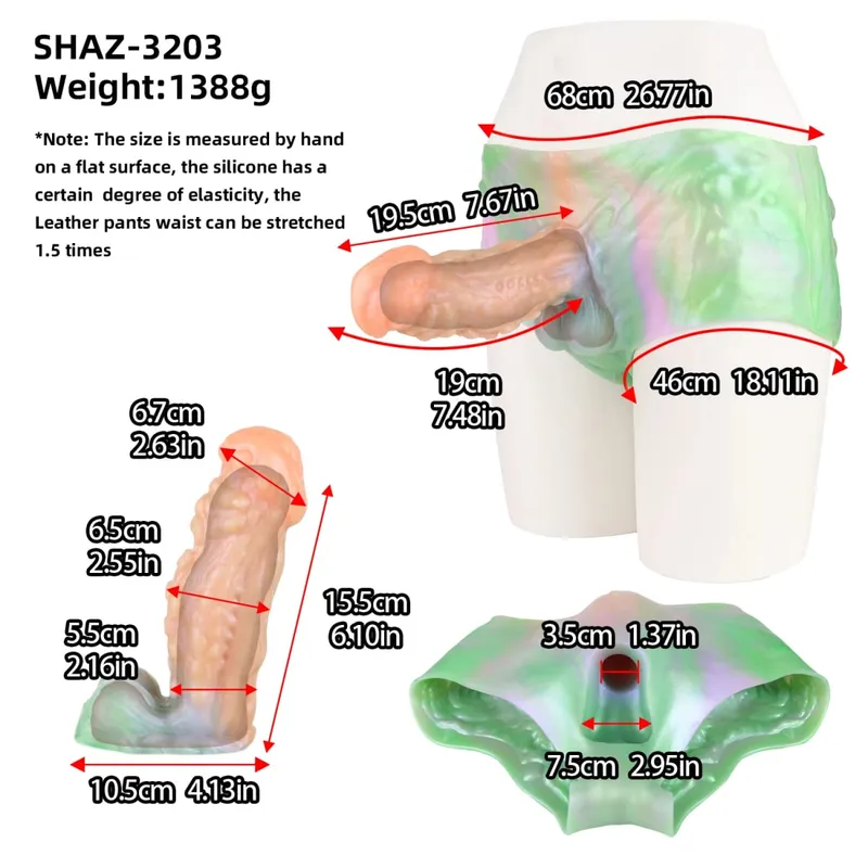 3D Horse Penis Shaped Wearable Cock Sleeve Gradient Color Skin-Friendly Liquid Silicone Adult Couple Intimate Sex Toys — image 17