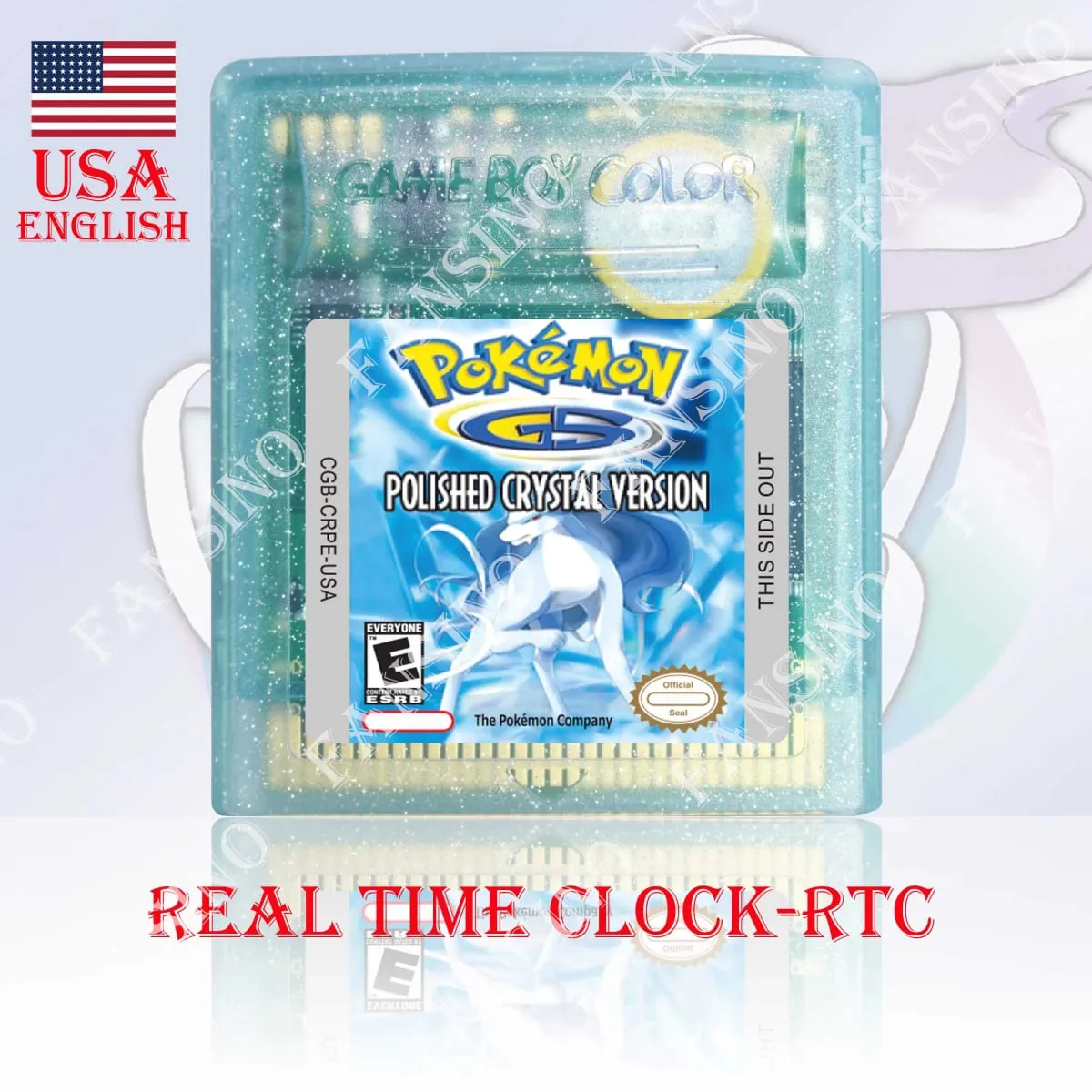GBC Real Time Clock Pokemon Polished Crystal (v3.2.3) High Quality GBC Video Game Cartridge With Battery For GBA/GBC Series — image 2