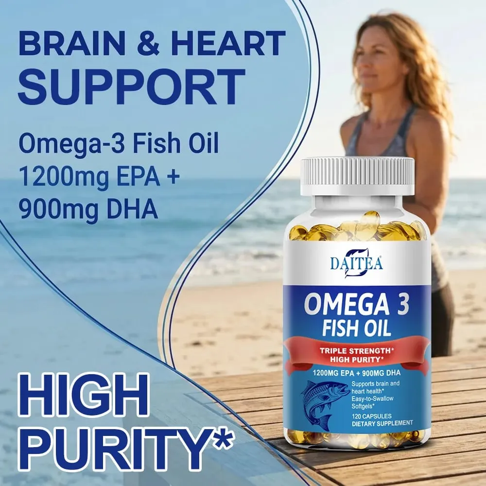 Omega 3 Fish Oil - for Nervous System Skin and Hair Health Antioxidants - Easy To Swallow — image 4