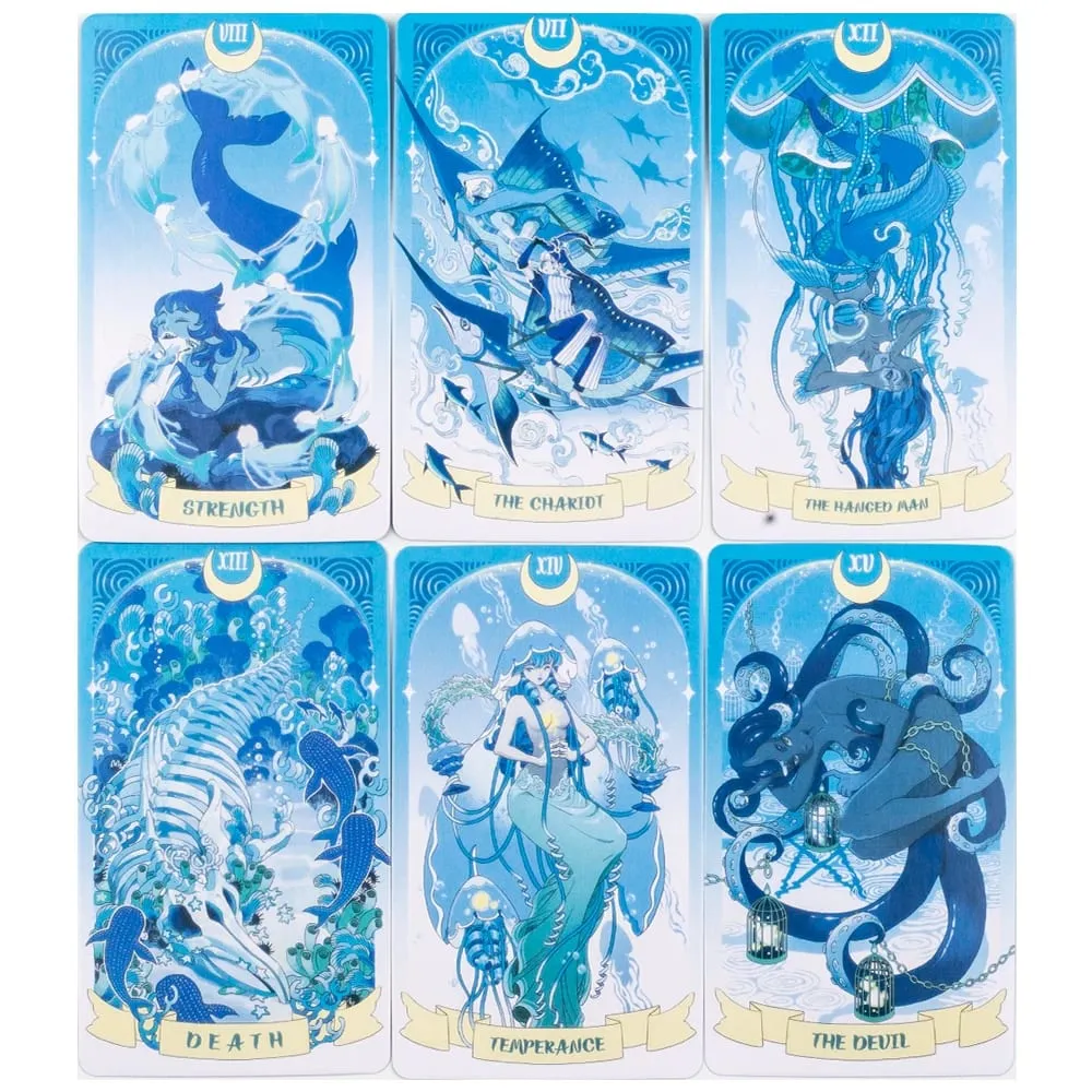 Sea in Moonlight Tarot Cards English Version A 78 Cards NEW MOON Ocean Emotional Healing Divination Tarot Cards 10.3*6CM — image 5