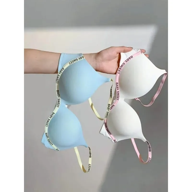 Hot Dopamine Bright Color Seamless Lingerie Set Sexy Push Up Small Breast Enhancer Wireless Comfort Daily Wear Plus Size 32-38 — image 7