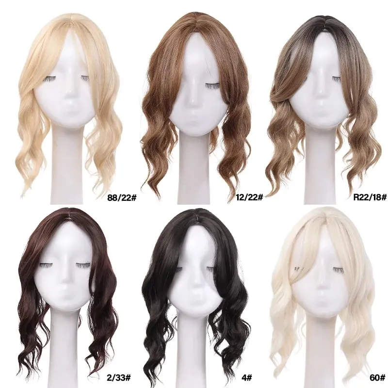 High Quality Synthetic Water Wave Wig Topper Middle Part With Natural Shine Easy To Apply For Quick Volume Boost. — image 6