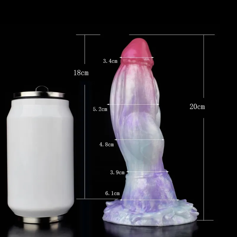 3 size S M L Colorful Large Long Silicone Fantasy Horse Dildo With Suction Cup Anal Dildo Penis Sex Toys for Women Men — image 22