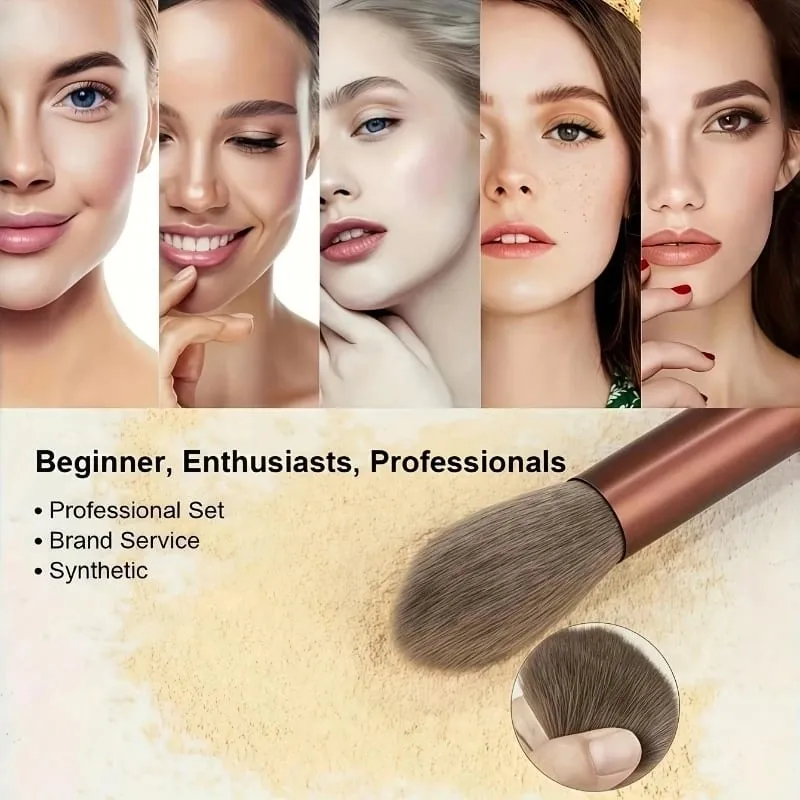 13 Piece Cosmetic Brush Set A Full Set Of Soft Brushes Suitable For Eye Shadow Foundation Make-Up BB Cream And Concealer — image 2