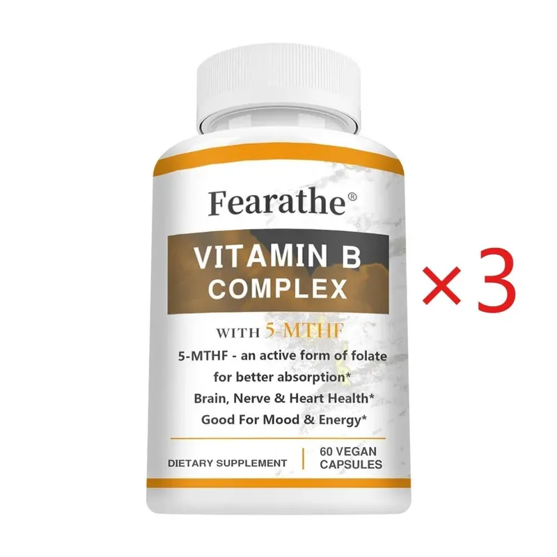 Vitamin B Complex Supplements (B12 B1 B2 B3 B5 B6 B9 Folic Acid &Biotin) Immune Brain & Energy Support — image 10