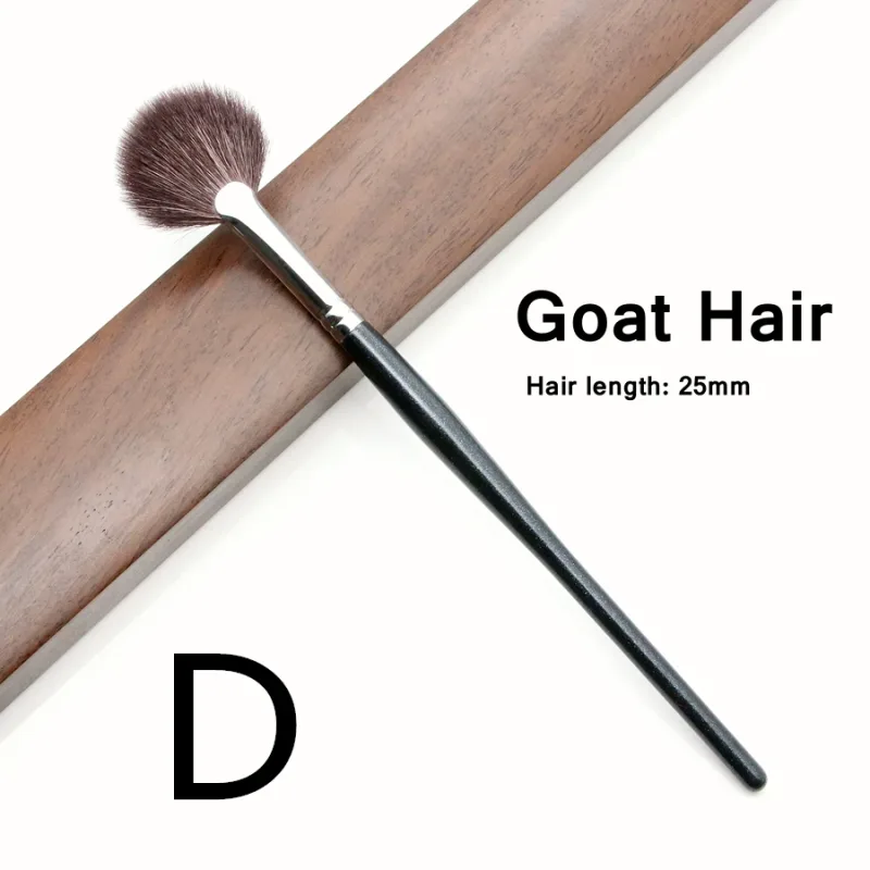 Fan surligneur brosse maquillage naturel chèvre cheveux poudre mélangeur maquillage brosses
