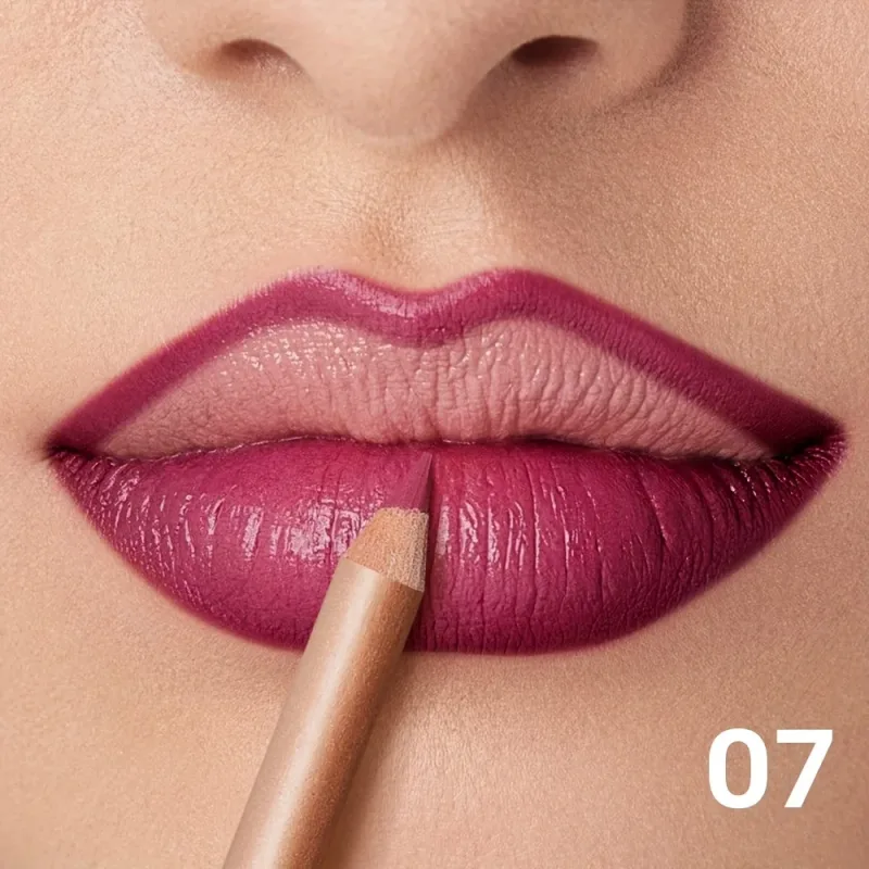 Lápis delineador labial fosco nude de longa duração à prova d'água à prova de manchas contorno preciso fórmula cremosa suave