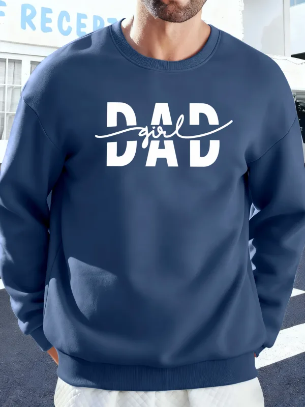 Dad Girl Letter Creativity Printing Pullover Men Autumn Warm Sweatshirts Oversized Fleece Hoodies Soft Casual Streetwear Male — image 10