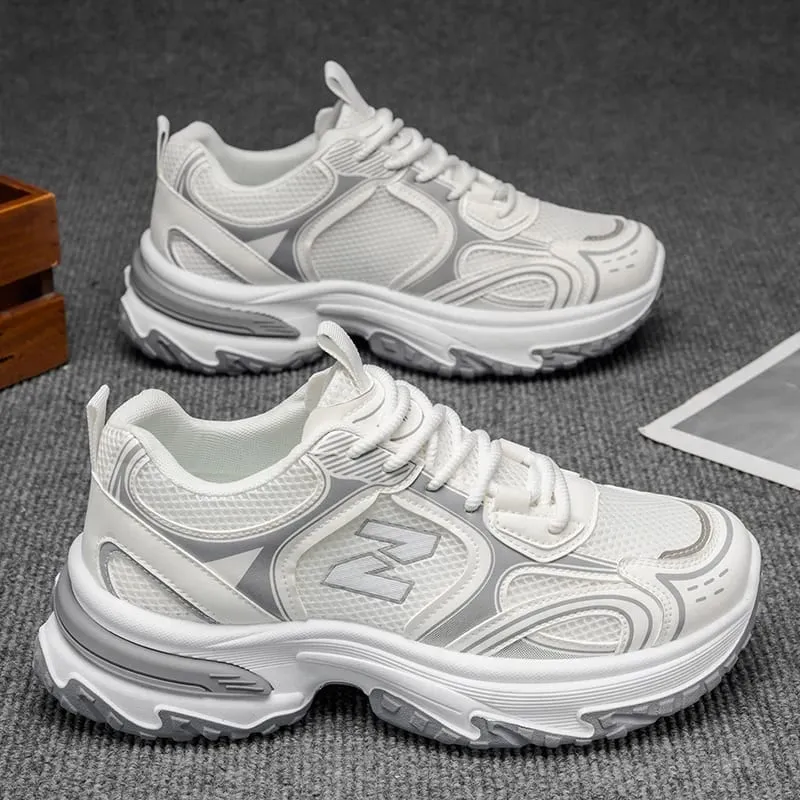 2025 New Thick - Soled Height - Increasing Men's Sneakers Retro Style Mesh Breathable Versatile Casual Shoes — image 3