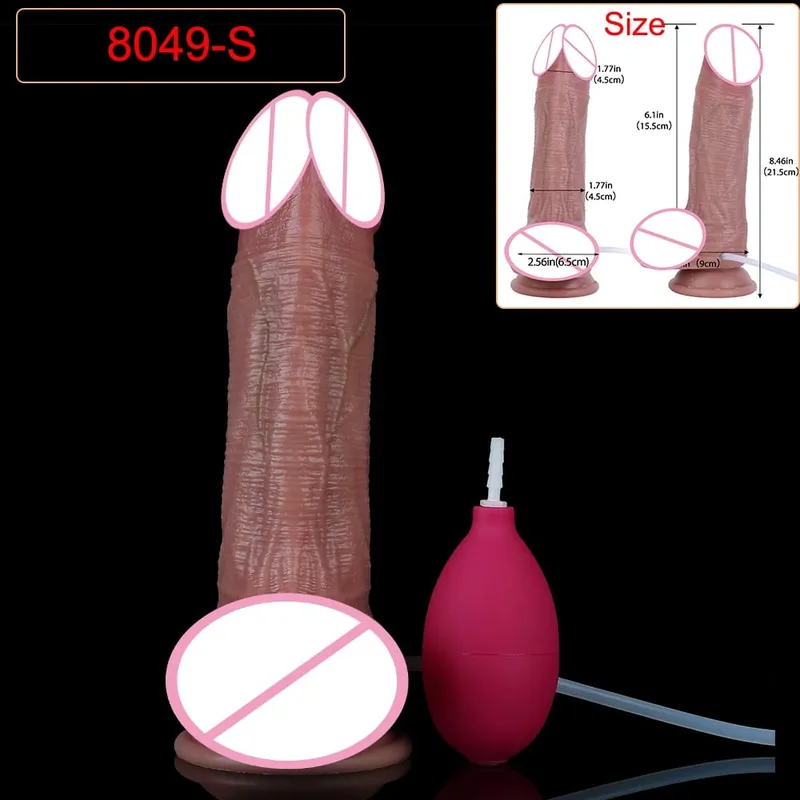 Deep Veins Ultra Squirting Dildo Silicone Skin Touch Long Ejaculating Butt Plug For Men Women G-Spot Stimulate 18+ Sex Toys — image 32