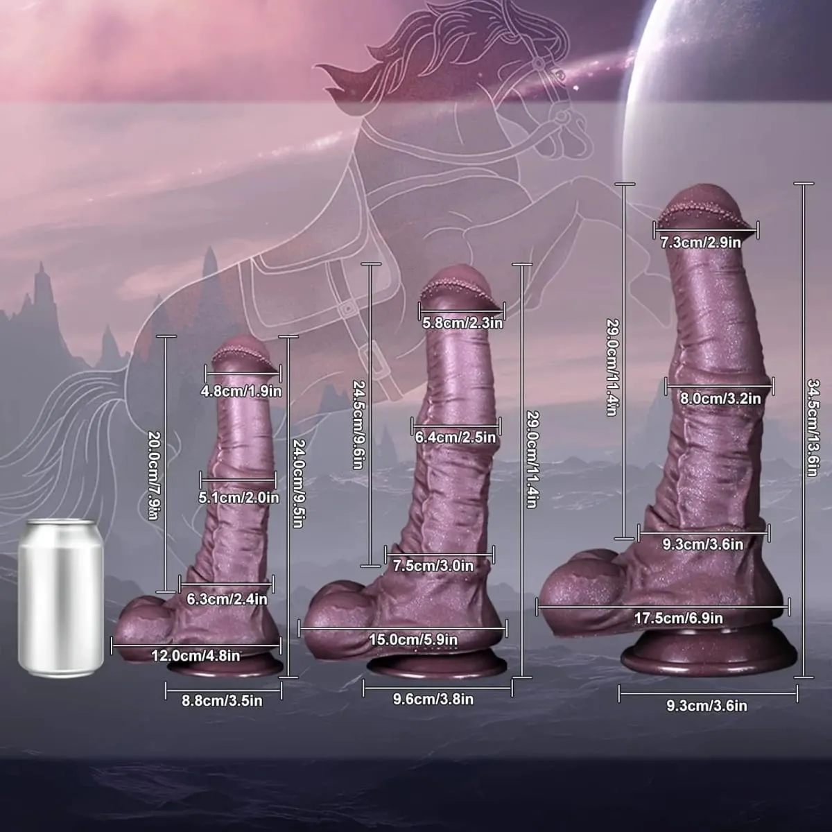 Extra Large Horse Dildo 3.2'' Diameter Monster Big Dildos With Suction Cup For Anal Animal Fantasy Sex Toys For Women Men Gay 18 — image 6