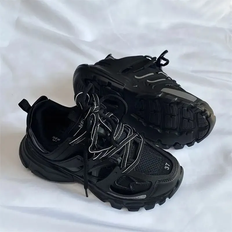 Brand Design Black Chunky Sneakers Unisex Fashion New Men's Dad Shoes Trendy Casual for Girls And Boys