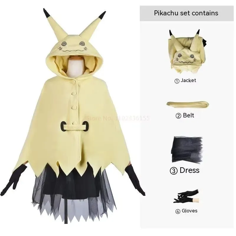 Mimikyu Cosplay Costume Anime Women Dress Up Clothes Halloween Comic-con Carnival Clothing Outfit Party Coser Props Adult Gift — image 6