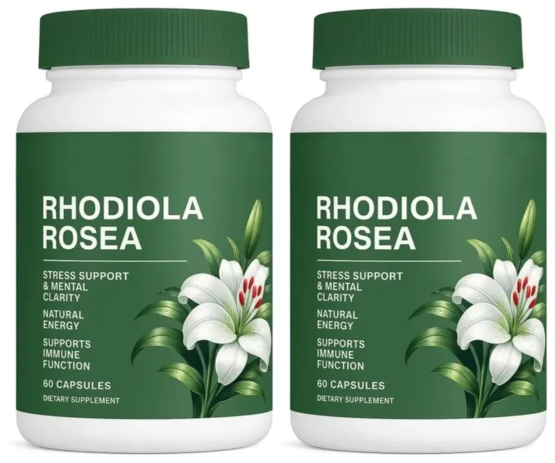 Rhodiola Rosea Capsules 500mg Herbal Supplement for Daily Energy Balance Mental Focus Adaptogen Plant Extract 60 Capsules — image 8