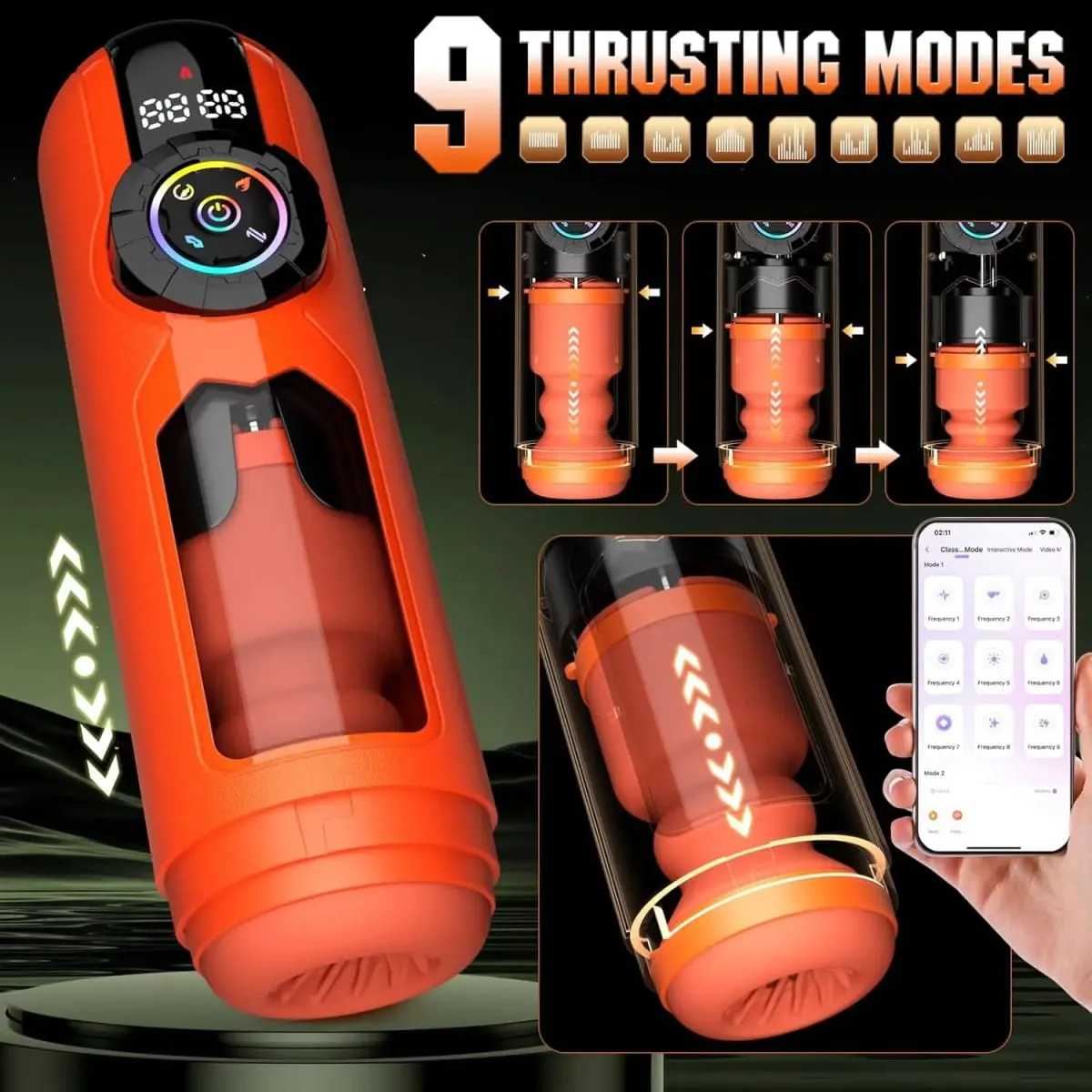 5 IN 1 Heating Male Masturbator Penis Pump Upgrade Male Sex Toys for Men AI Interaction APP Control Adult Sex Toy Machines Devic — image 3