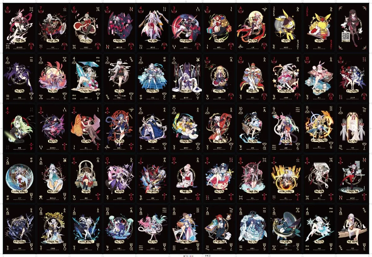 Anime Cartoon Honkai Impact 3 Cosplay Board Game Cards Hardcover Poker Toy Collrction Gift — image 5