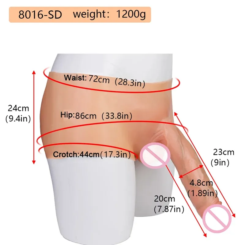 Silicone Strapon Realistic Penis Pants Wearable Solid Dildo Panties Vagina Massager Sex Toys For Women Lesbian Sexy Tools