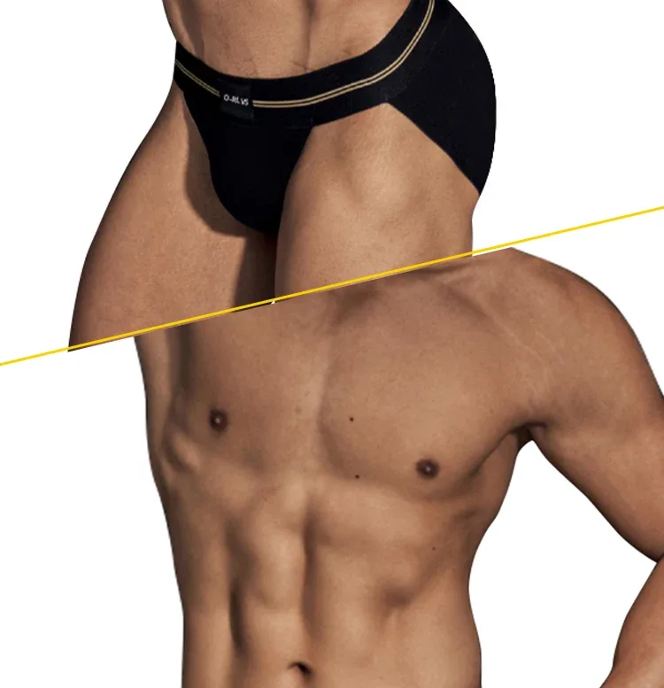 กางเกงชายไม่มีรอยต่อสะโพก Mens Underwaer ขนาดใหญ่กว้าง 5 ซม.แถบยืดหยุ่นอิสระ Codpiece สั้นกางเกง — image 28