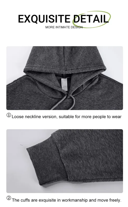 Personalized Customize Autumn Casual Sport Hoodie Men Fleece Team Basic Sweatshirts Street Office Top Daily Comfortable Workwear — image 19