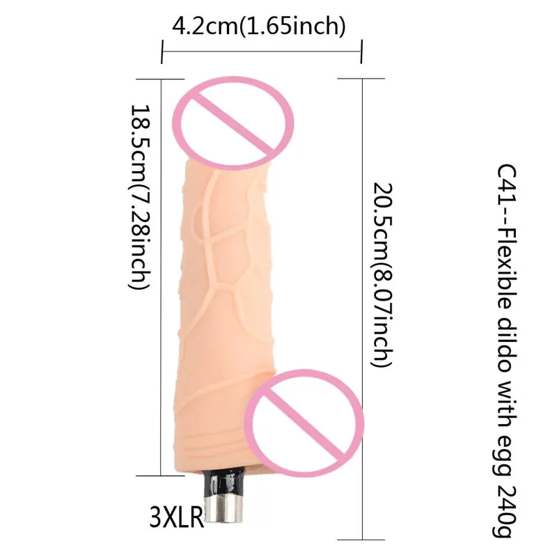3xlr acessório de máquina sexual grande anal vibrador ventosa extensão-tubo acessórios auxiliares para mulher homem