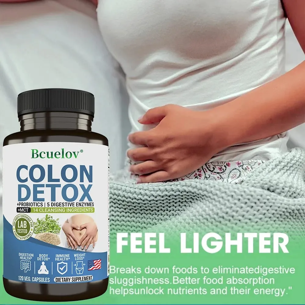 Colon Cleanser Detox Supplement - Bowel Cleansing & Probiotics - Natural Digestion Constipation & Bowel Relief Bowel Health — image 4