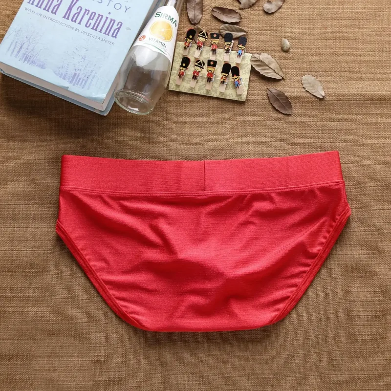 2025Simple, solid color, fashionable, men's low-rise nylon brushed bright briefs AD3-M257 — image 10