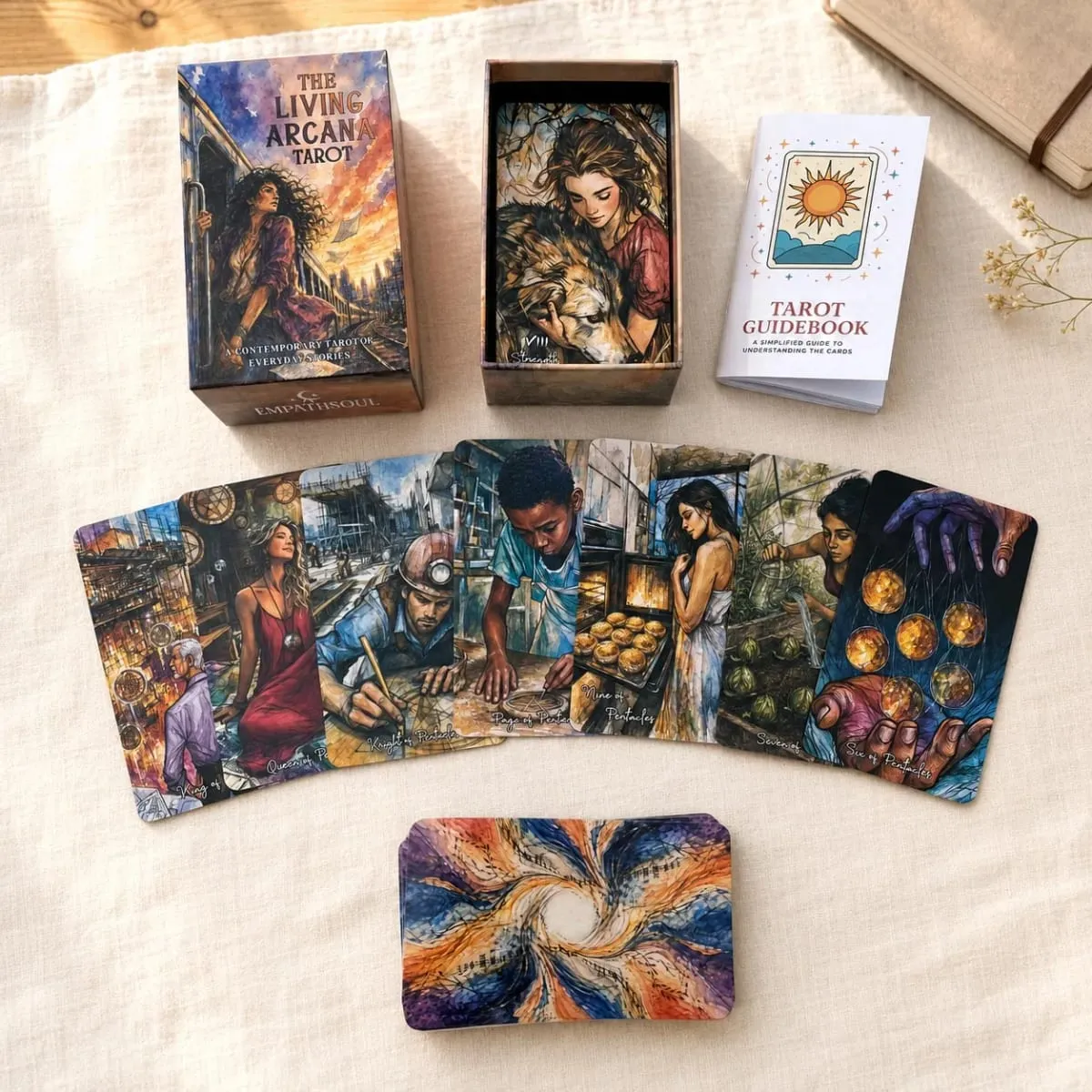 78-Card Living Arcana Tarot Deck 13x8 Cm Includes Paper Manual Explore Ancient Patterns in Modern Life Card Game Set — image 2