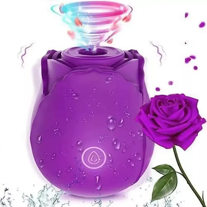 Powerful Vagina Sucking Vibrator rose toy toungue Intimate Good Nipple Sucker Oral Licking Clitoris Stimulation Sex Toy Women — image 7